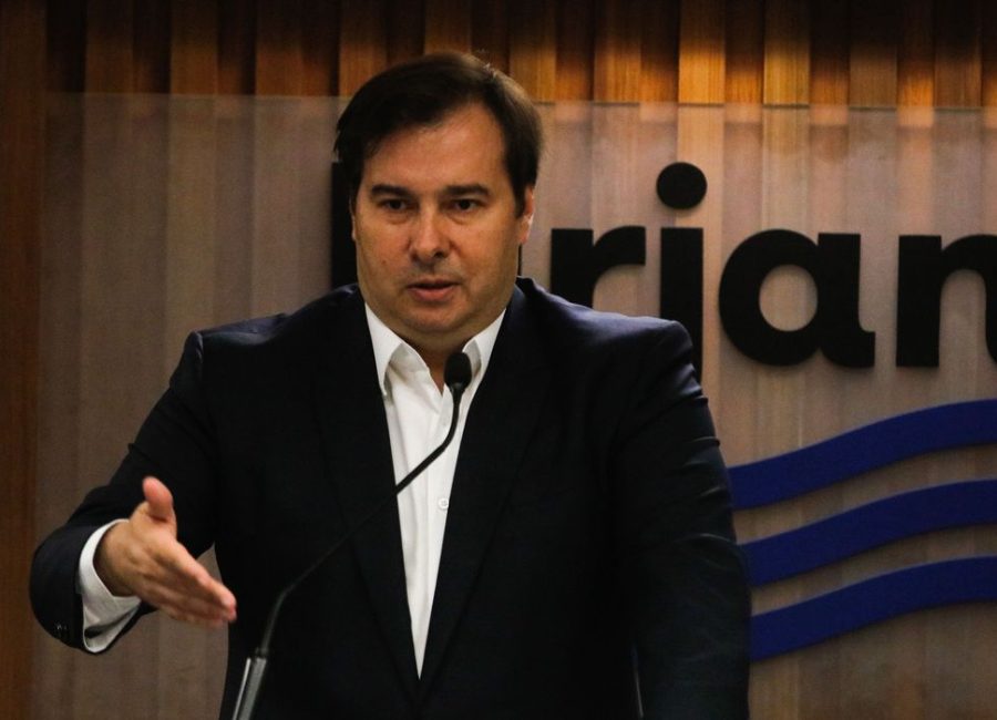 O  presidente da Câmara dos Deputados, Rodrigo Maia, fala  à empresários da indústria, durante encontro sobre os ‘Diálogos da Indústria com o Congresso sobre os impactos das reformas estruturantes para o setor industrial’, na sede  da Firjan